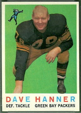 Dave Hanner 1959 Topps football card Dave Hanner 1959 Topps football card