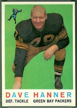 Dave Hanner 1959 Topps football card