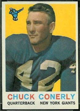 Charley Conerly 1959 Topps football card