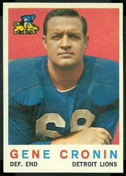 Gene Cronin 1959 Topps football card