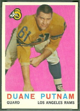 Duane Putnam 1959 Topps football card