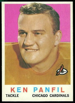 Ken Panfil 1959 Topps football card