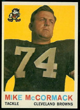 Mike McCormack 1959 Topps football card