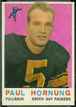 Paul Hornung 1959 Topps football card Paul Hornung 1959 Topps football card