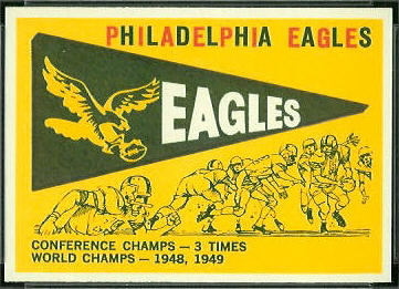 Eagles Pennant 1959 Topps football card