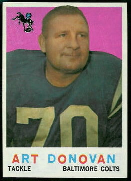 Art Donovan 1959 Topps football card