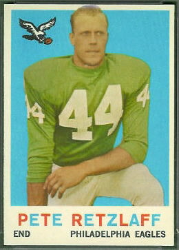 Pete Retzlaff 1959 Topps football card Pete Retzlaff 1959 Topps football card
