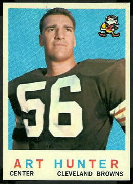 Art Hunter 1959 Topps football card