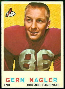 Gern Nagler 1959 Topps football card
