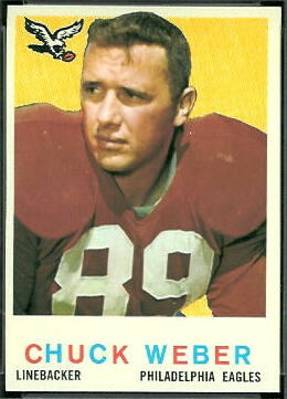 Chuck Weber 1959 Topps football card