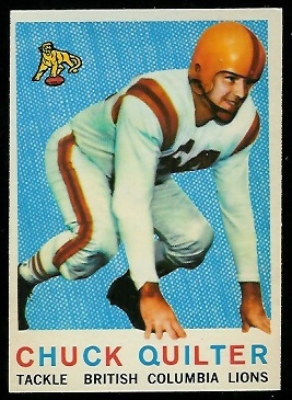 Chuck Quilter 1959 Topps CFL football card