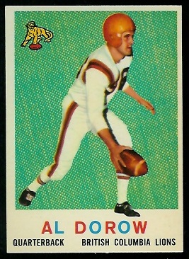 Al Dorow 1959 Topps CFL football card