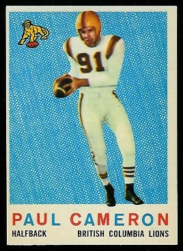 Paul Cameron 1959 Topps CFL football card Paul Cameron 1959 Topps CFL football card