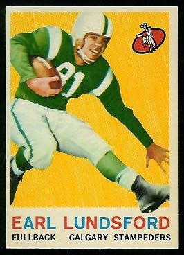 Earl Lunsford 1959 Topps CFL football card