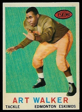 Art Walker 1959 Topps CFL football card