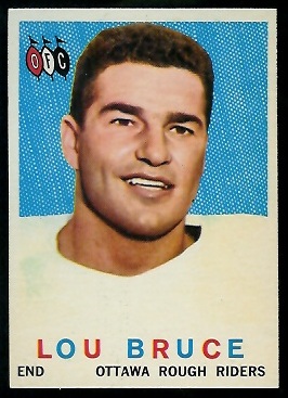 Lou Bruce 1959 Topps CFL football card