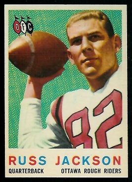 Russ Jackson 1959 Topps CFL football card