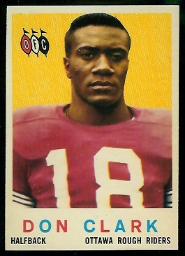 Don Clark 1959 Topps CFL football card