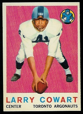 Larry Cowart 1959 Topps CFL football card