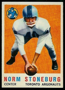 Norm Stoneburgh 1959 Topps CFL football card