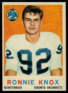 Ronnie Knox 1959 Topps CFL football card