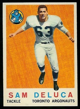 Sam DeLuca 1959 Topps CFL football card