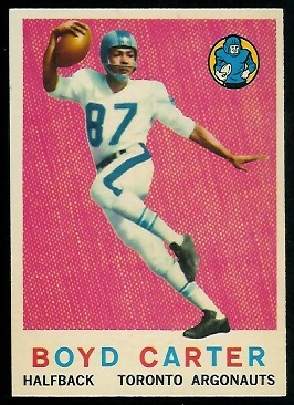 Boyd Carter 1959 Topps CFL football card