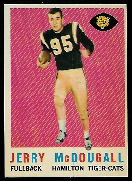 Gerry McDougall 1959 Topps CFL football card