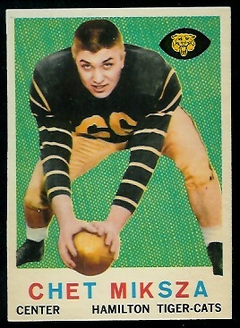 Chet Miksza 1959 Topps CFL football card