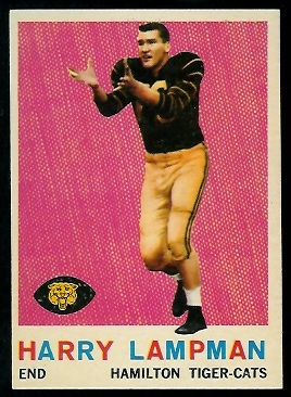 Harry Lampman 1959 Topps CFL football card