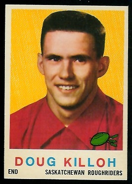 Doug Killoh 1959 Topps CFL football card