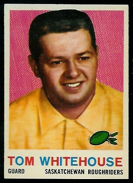 Tom Whitehouse 1959 Topps CFL football card