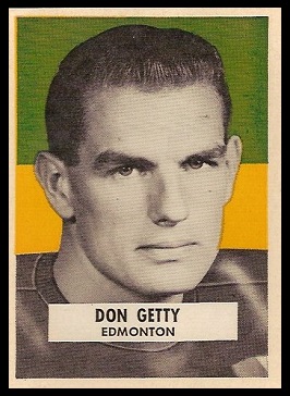 Don Getty 1959 Wheaties CFL football card