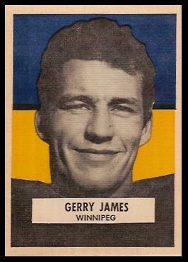 Gerry James 1959 Wheaties CFL football card Gerry James 1959 Wheaties CFL football card