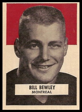 Bill Bewley 1959 Wheaties CFL football card