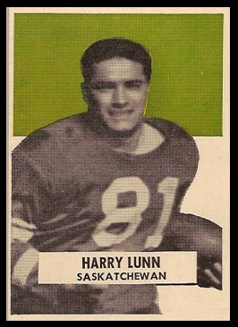 Harry Lunn 1959 Wheaties CFL football card