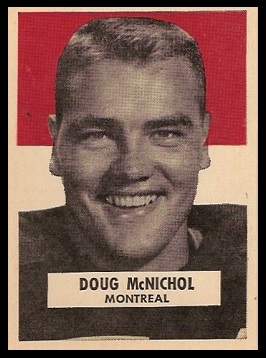 Doug McNichol 1959 Wheaties CFL football card