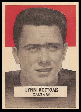 Lynn Bottoms 1959 Wheaties CFL football card