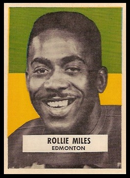 Rollie Miles 1959 Wheaties CFL football card Rollie Miles 1959 Wheaties CFL football card