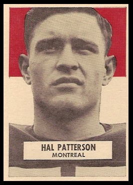 Hal Patterson 1959 Wheaties CFL football card