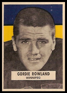 Gord Rowland 1959 Wheaties CFL football card