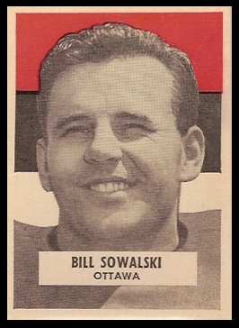 Bill Sowalski 1959 Wheaties CFL football card