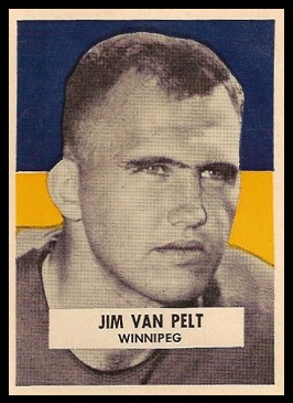 Jim Van Pelt 1959 Wheaties CFL football card