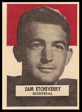 Sam Etcheverry 1959 Wheaties CFL football card