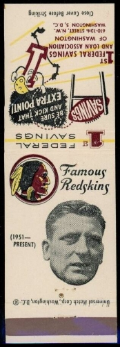Ray Krouse 1960-61 Redskins Matchbooks football card