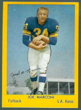 Joe Marconi 1960 Bell Brand Rams football card