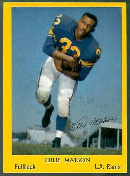 Ollie Matson 1960 Bell Brand Rams football card