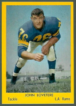 John LoVetere 1960 Bell Brand Rams football card