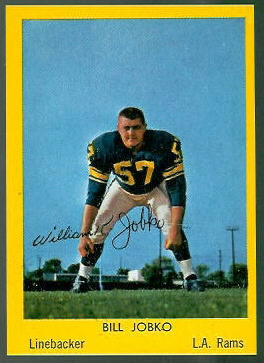 Bill Jobko 1960 Bell Brand Rams football card