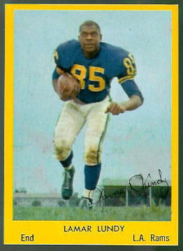 Lamar Lundy 1960 Bell Brand Rams football card